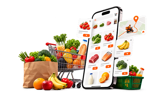 Grocery app customer, store, delivery partner and admin applications